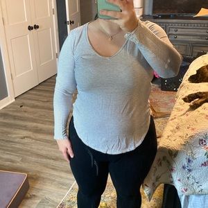 Black and white Old Navy long sleeve V-Neck